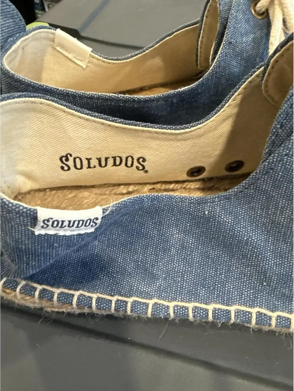Soludos Denim Lace-Up Espadrille Shoes
